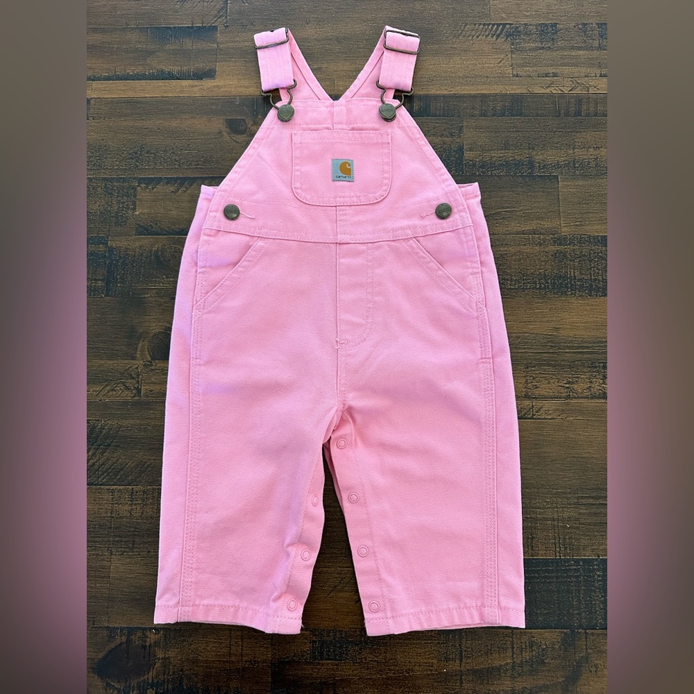 Pink Baby Carhartt overalls